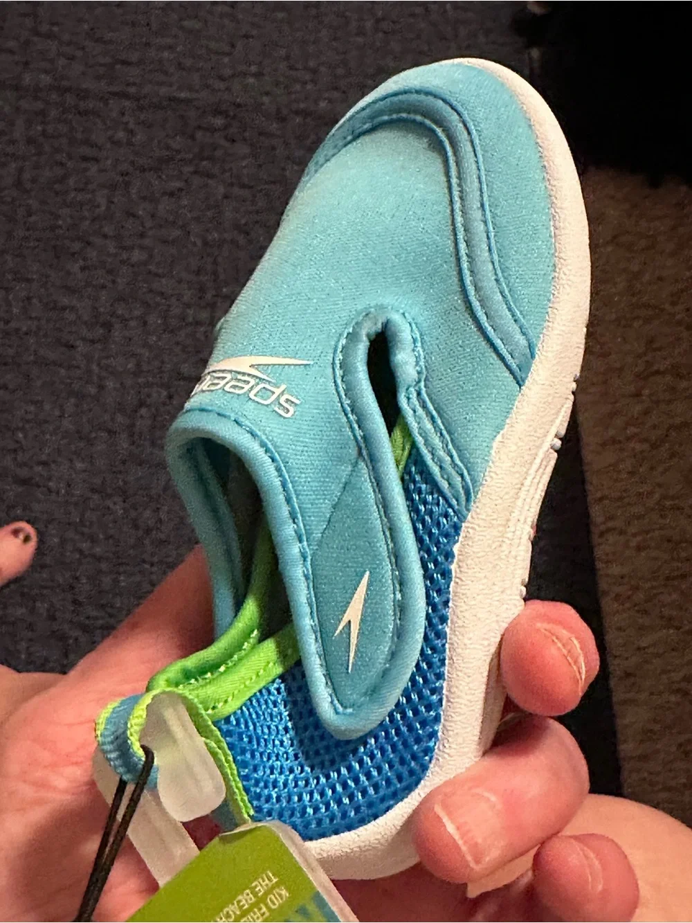 SPEEDO size Baby 5-6 SMALL Hybrid Water Shoe Pool Mesh Velcro NEW!